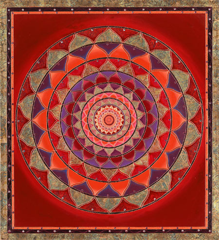 Maroon Mandala Art