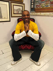 Stephen Wiltshire, an artist with autism, at his gallery in London