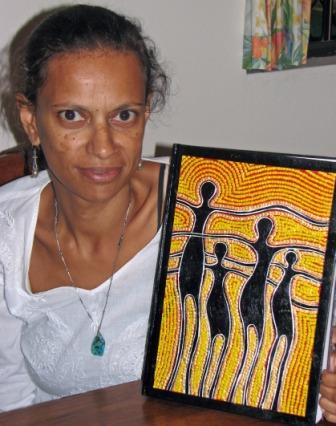 Lee George - Australian Aboriginal woman supporting art therapy